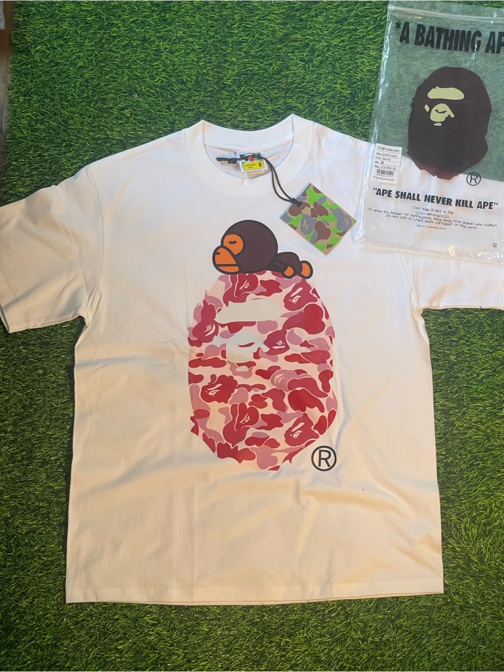 BAPE Pink Shirt 💗 SIZE Medium BRAND NEW